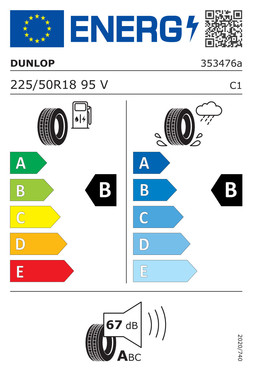 Image of tyre specifications with eprel code 1200510