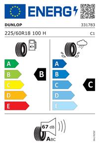 Efficiency label - DUNLOP, GRANDTREK PT30 225/60R18